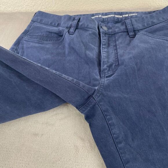 RHONE Everyday Twill 5-Pocket Pants Men 32x32 Navy Blue Slim Straight Fit - Picture 5 of 15